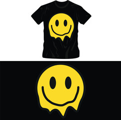 distorted happy faces cartoon emojis faces vectors shirt design editable template