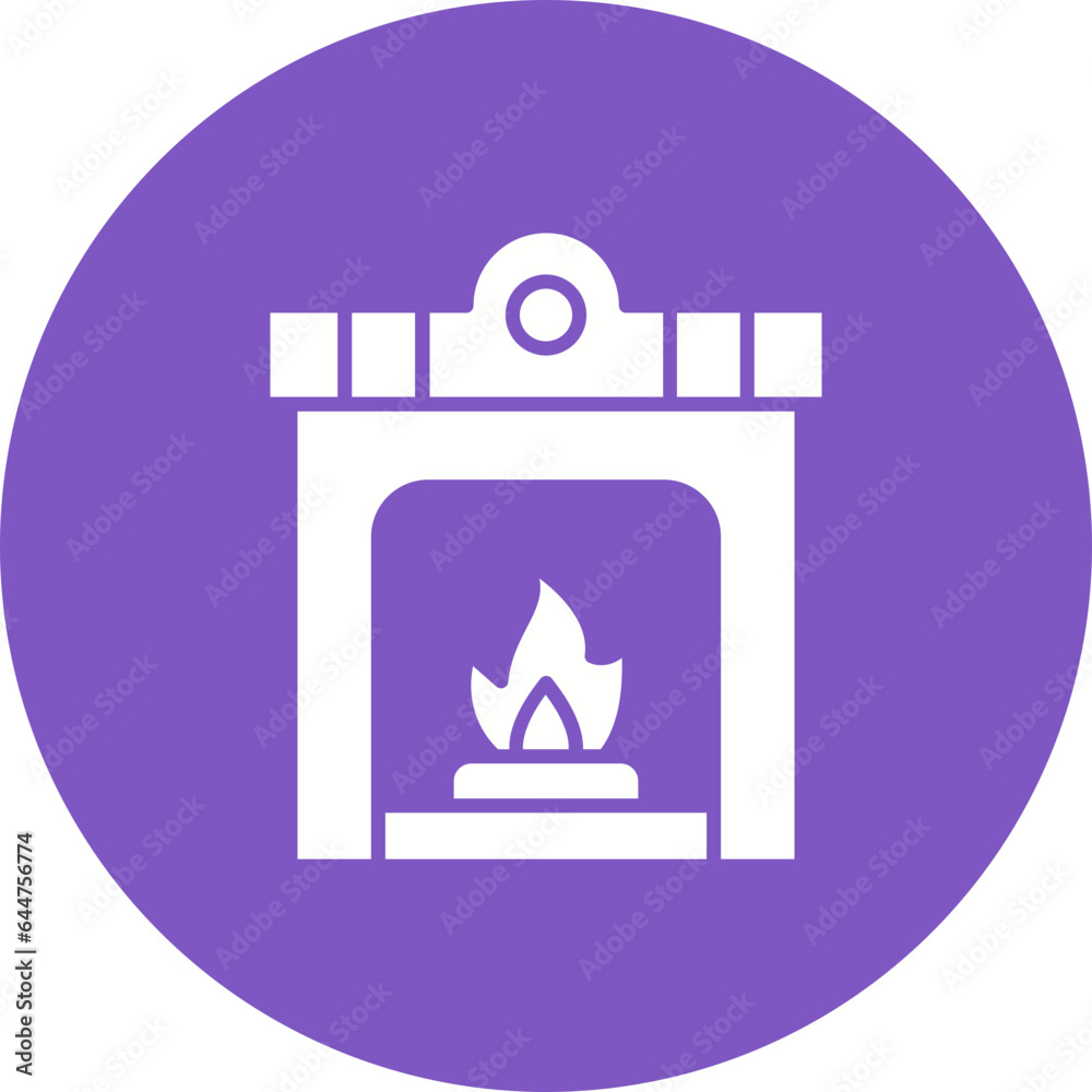 Poster Fireplace Icon