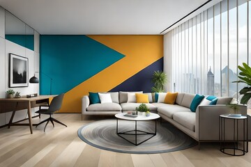 living room interior  Generated Ai