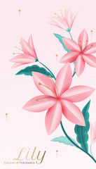 Delicate lily fragrance poster