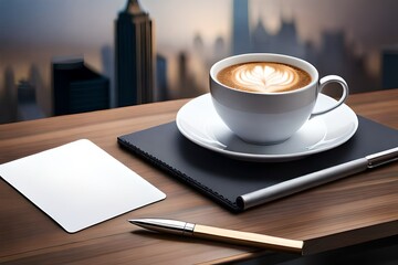 cup of coffee and notebook