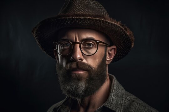 Fictional Character Created By Generated AI.The Ultimate Hipster