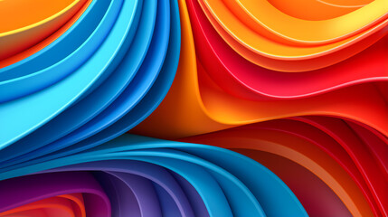Spectacular 3D Swirl Background. Color Explosion in Geometric Design