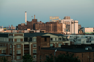 View of the Domino Sugars Factory from Federal Hill Park, Baltimore, Maryland
