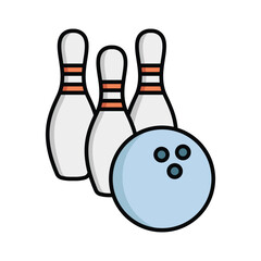 bowling icon vector design template simple and clean