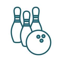 bowling icon vector design template simple and clean