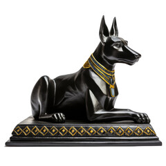 Egyptian Anubis statue isolated on transparent background