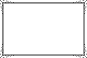 Frame of border shape. Design corner element swirl black on white background. Design print for illustration, textile, texture, card, greeting, background. Set 11