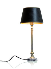 Obraz premium Tischlampe mit schwarzem Lampenschirm