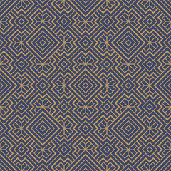 Japanese Cross Diamond Vector Seamless Pattern