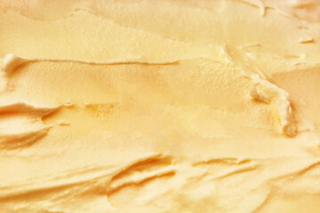 Texture of yummy ice cream as background, top view