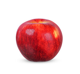 Red apple isolated on white background.