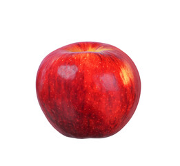 Red apple isolated on white background.