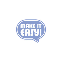 Make it easy icon isolated on transparent background