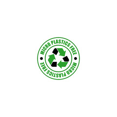 Micro plastics free icon isolated on transparent background