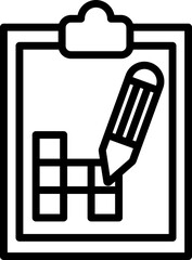 Isolated Edit or Create on Paper Icon in Line Art.