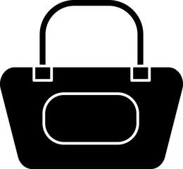 Purse Icon In B&W Color.