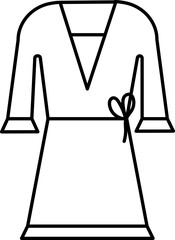 Bathrobes Icon in Flat Style.