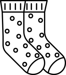 Isolates Socks Icon in Flat Style.