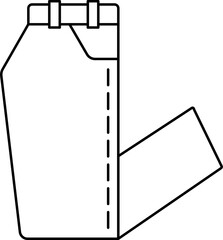 Black Outline Pant Or Trouser Icon.