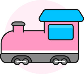 Illustration of Trsvgn icon in pink and blue color.