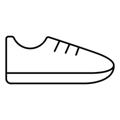 Black line art illustration of Shoes icon.