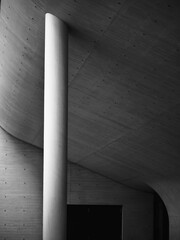 Concrete column Cement wall curve Modern Building Architecture details