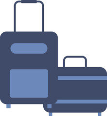 Luggage Or Suitcase Icon In Blue Color.
