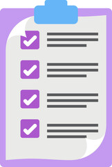 Colorful Checklist Icon in Flat Style.