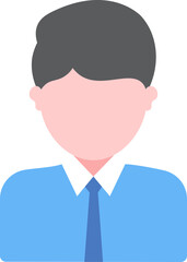 Vector Illustration of Faceless Young Student or Business Man.