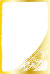 筆で描いた金の和風フレーム