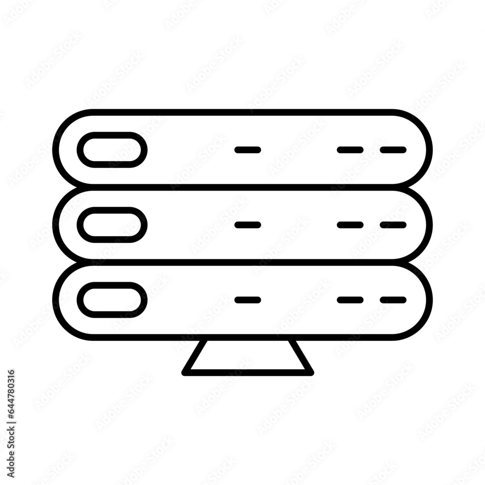 Canvas Prints line art server icon in flat style.