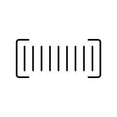 Line art illustration of bar code icon.