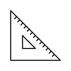 Triangle Ruler icon in black line art.