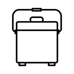 Carry basket icon in black line art.