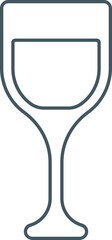 Drink Glass Icon In Thin Line.