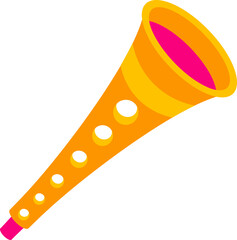 Clarinet icon in orange and pink color.