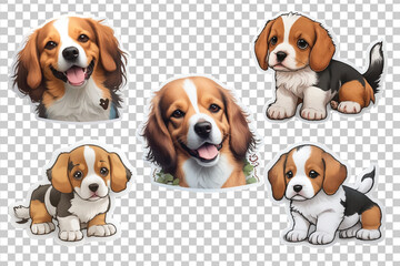 group of puppies sticker