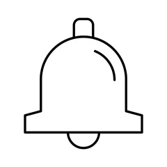 Flat style Bell icon in line art.