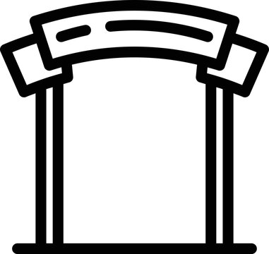 recommend clip art: Line Art Gate Icon in Flat Style.