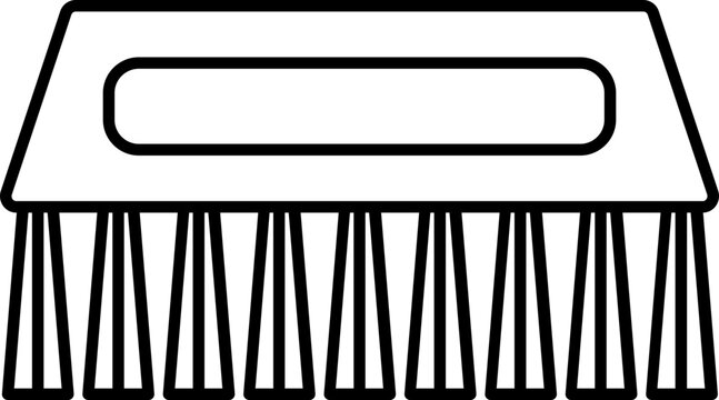 recommend clip art: Scrub Or Cleaning Brush Icon In Line Art.