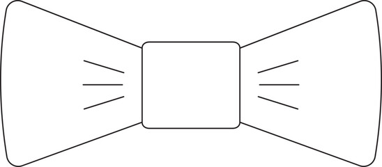 Line Art Bow Tie Icon.