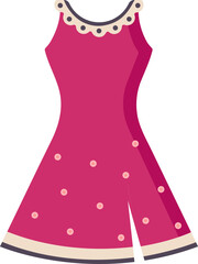 Beautiful sleeveless dress icon in pink color.
