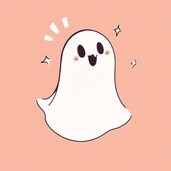 Cute Halloween ghost mascot