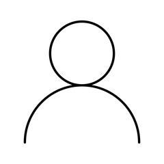 Flat style Human icon in line art.