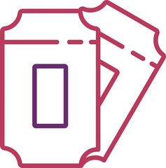 Vector Illustration of Ticket In Flat Style.