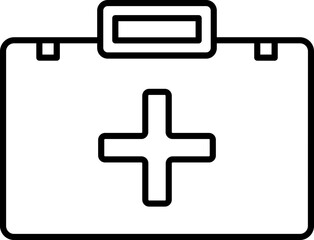 Fototapeta premium First svgd Box Icon or Symbol in Black Line Art.