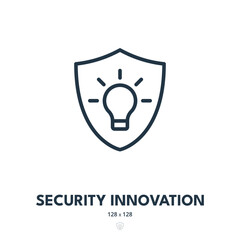 Security Innovation Icon. Protection, Safety, Privacy. Editable Stroke. Simple Vector Icon