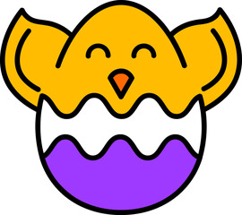 Chick Bird in Crack Egg icon.
