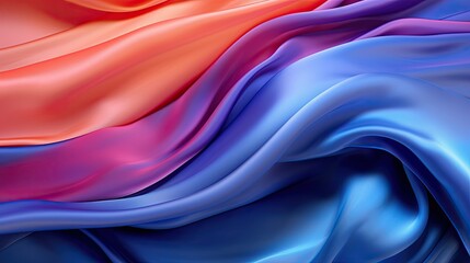 Obraz premium colorful silk fabric background - generative ai